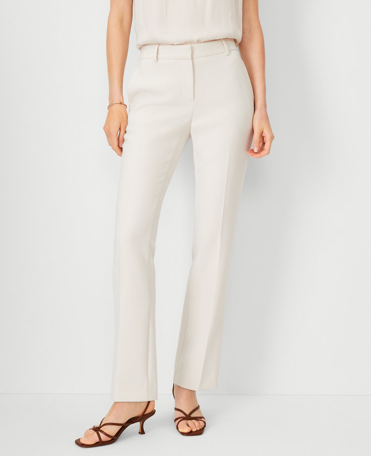 Ann Taylor The Sophia Straight Pant In Ivory Whisper