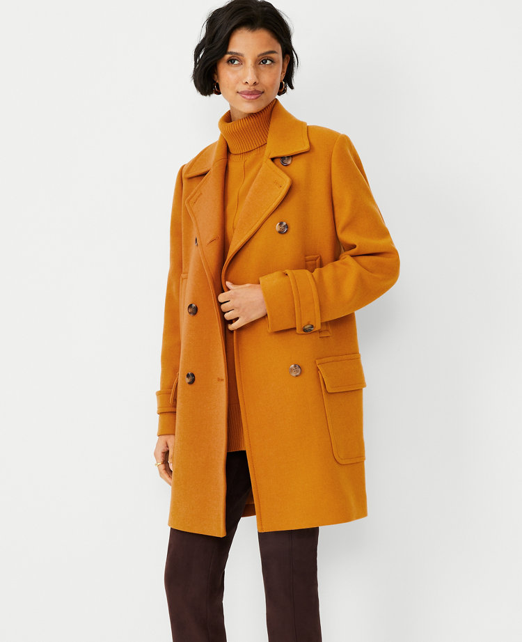 Wool Blend Refined Peacoat