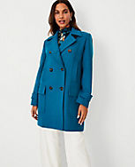 Wool Blend Refined Peacoat carousel Product Image 4