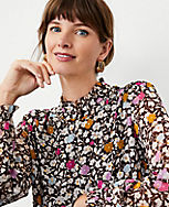 Floral Ruffle Neck Top carousel Product Image 3