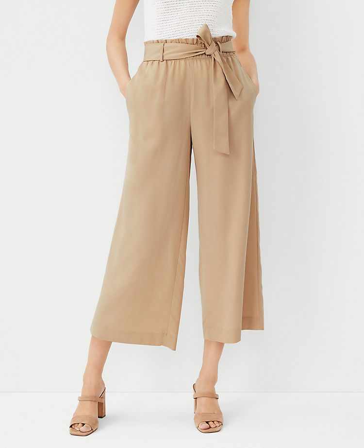 The Petite Belted Crop Pant