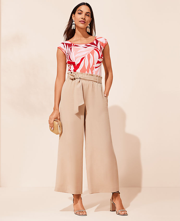 The Petite Belted Crop Pant