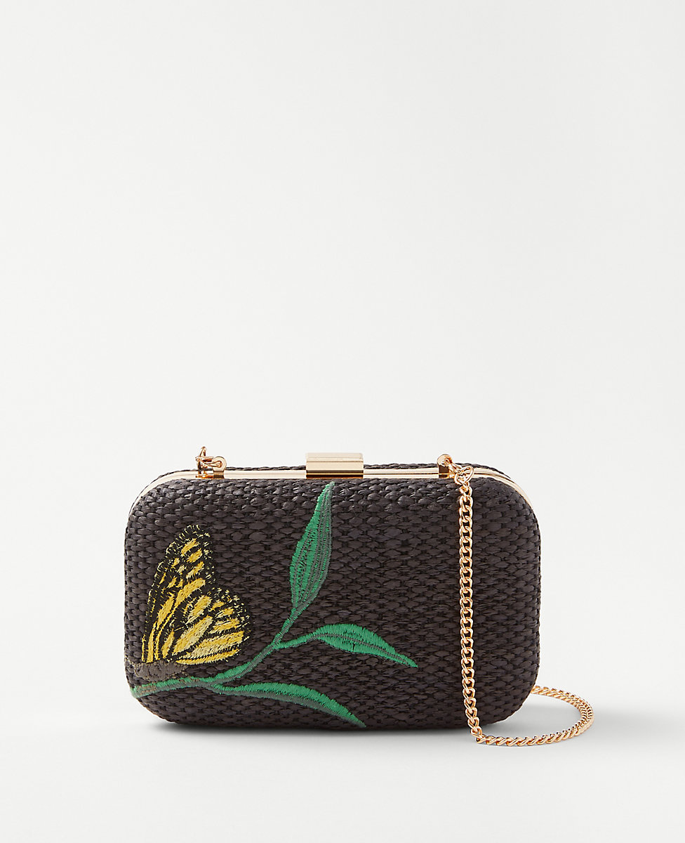Crossbody Phone Minibag Gold butterfly on Blue