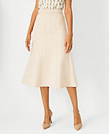 Faux Suede Seamed Flare Skirt carousel Product Image 1