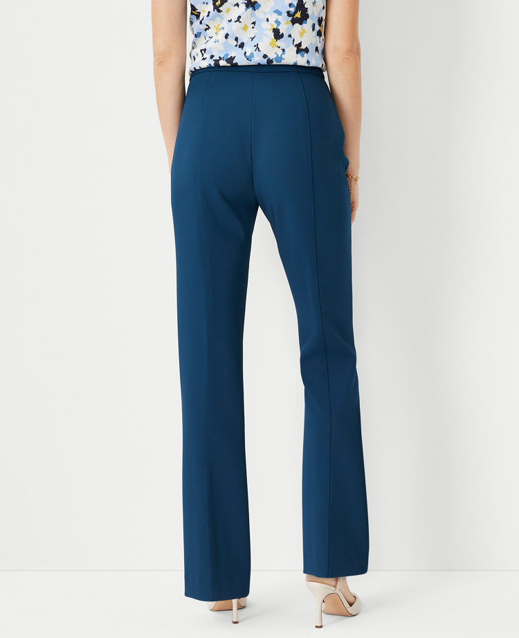 The Side Zip Straight Pant in Bi-Stretch