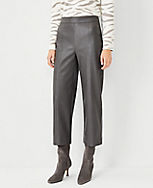 The High Waist Wide Leg Crop Pant in Faux Leather carousel Product Image 3