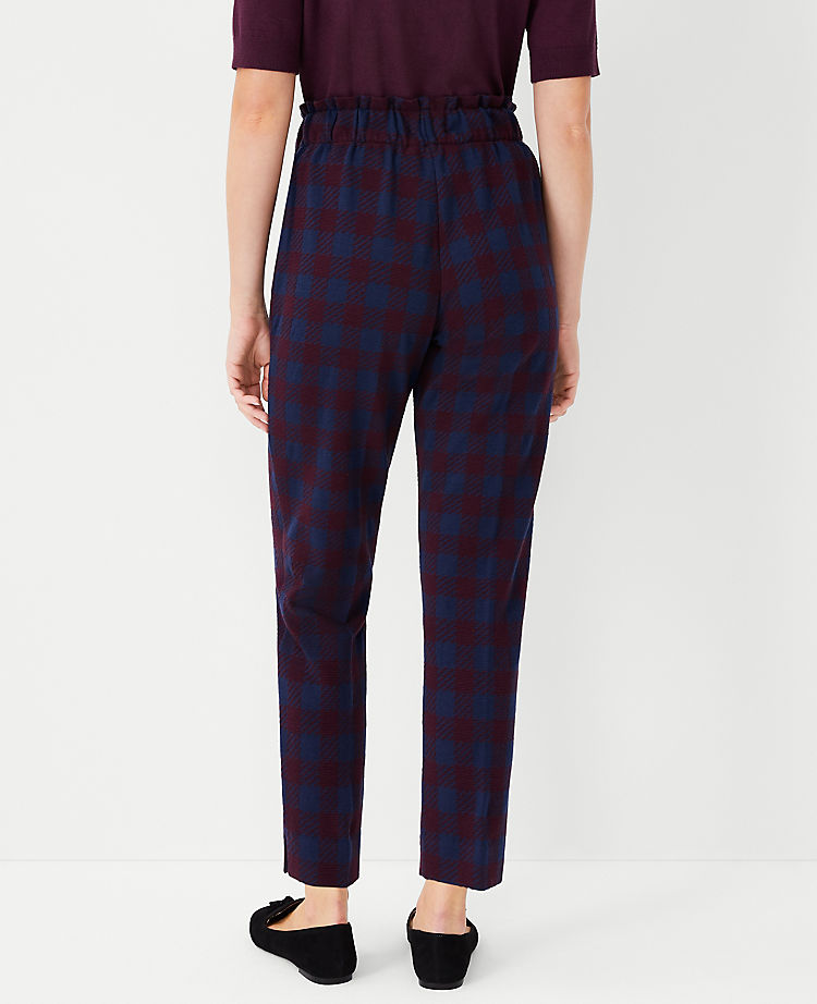 The Gingham Pull On Tapered Pant