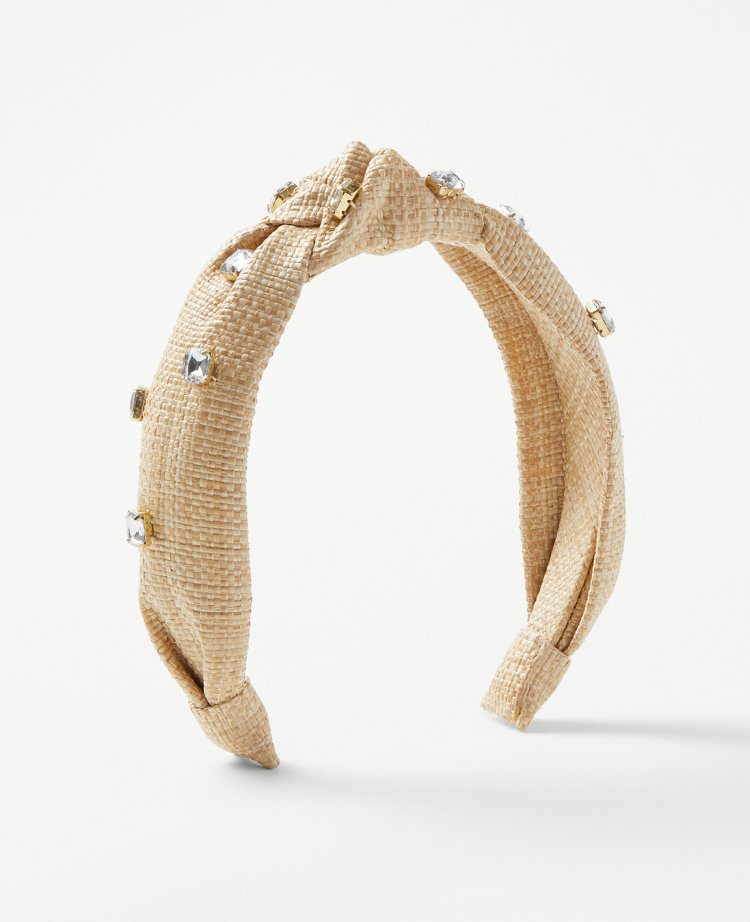 Crystal Straw Knot Headband