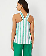 Striped Cross Front Halter Top carousel Product Image 2