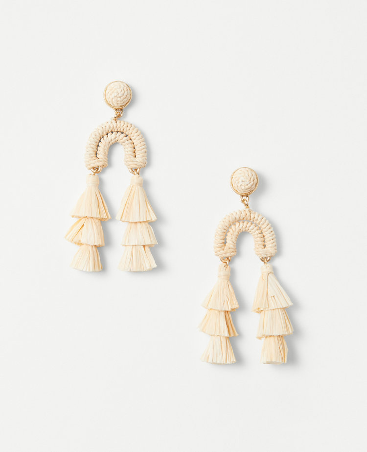 Straw Tassel Earrings