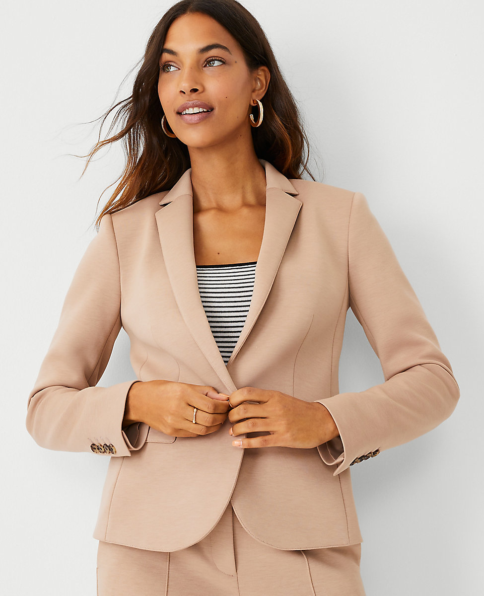 The Petite One-Button Blazer in Double Knit