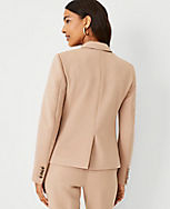 The Petite One-Button Blazer in Double Knit carousel Product Image 2