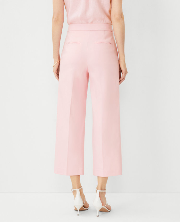 Zara Set Satin Effect Cropped Blazer and Wide Pants Pink Size XS S XL NEW