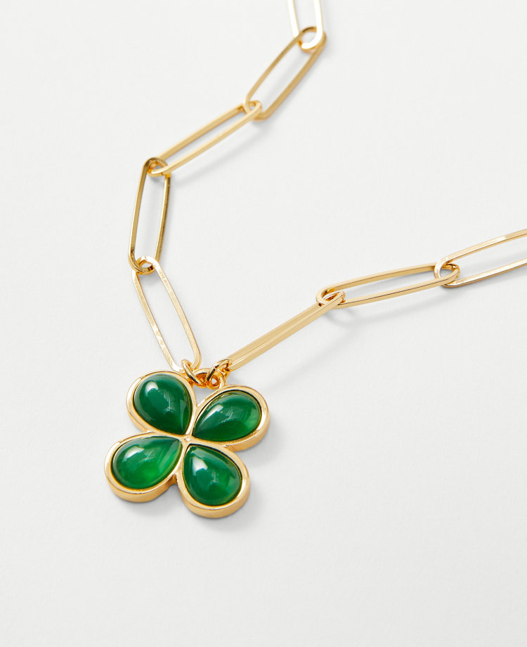 Ann taylor clover necklace discount