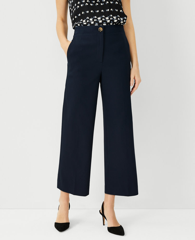 Ann taylor wide shop leg crop pants