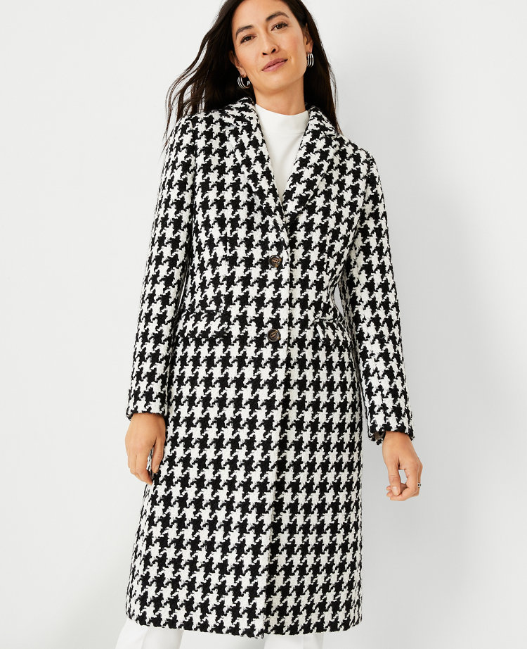 Ann taylor houndstooth on sale coat