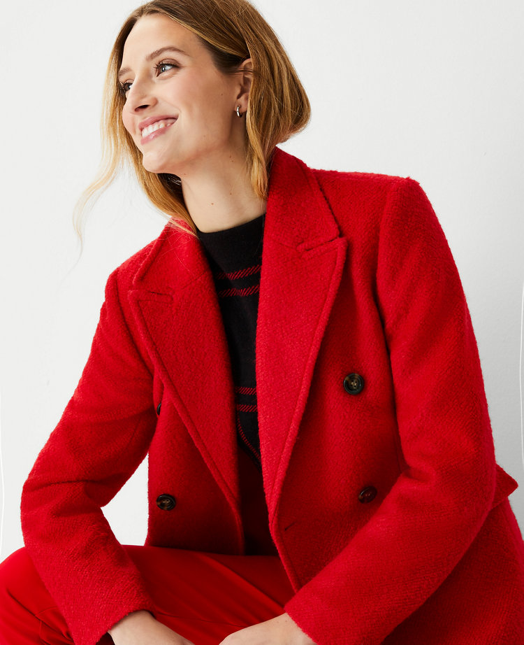 Ann taylor 2025 red coat