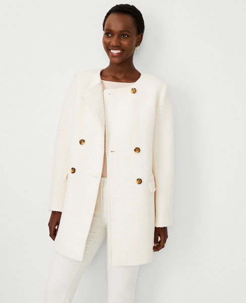 Short Double Breasted Coat | Ann Taylor