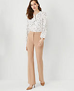 The Pintucked Trouser Pant in Double Knit carousel Product Image 1
