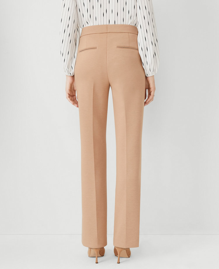 Ann Taylor The Pintucked Trouser Pant Double Knit Natural Camel Women's