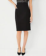 The Tall High Waist Seamed Pencil Skirt in Double Knit carousel Product Image 3