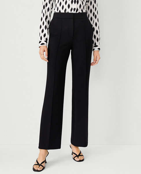 The Petite Pintucked Trouser Pant in Double Knit