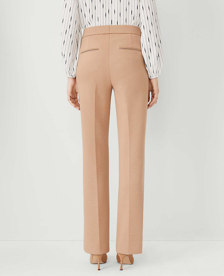 The Petite Pintucked Trouser Pant in Double Knit
