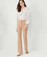 The Petite Pintucked Trouser Pant in Double Knit carousel Product Image 3