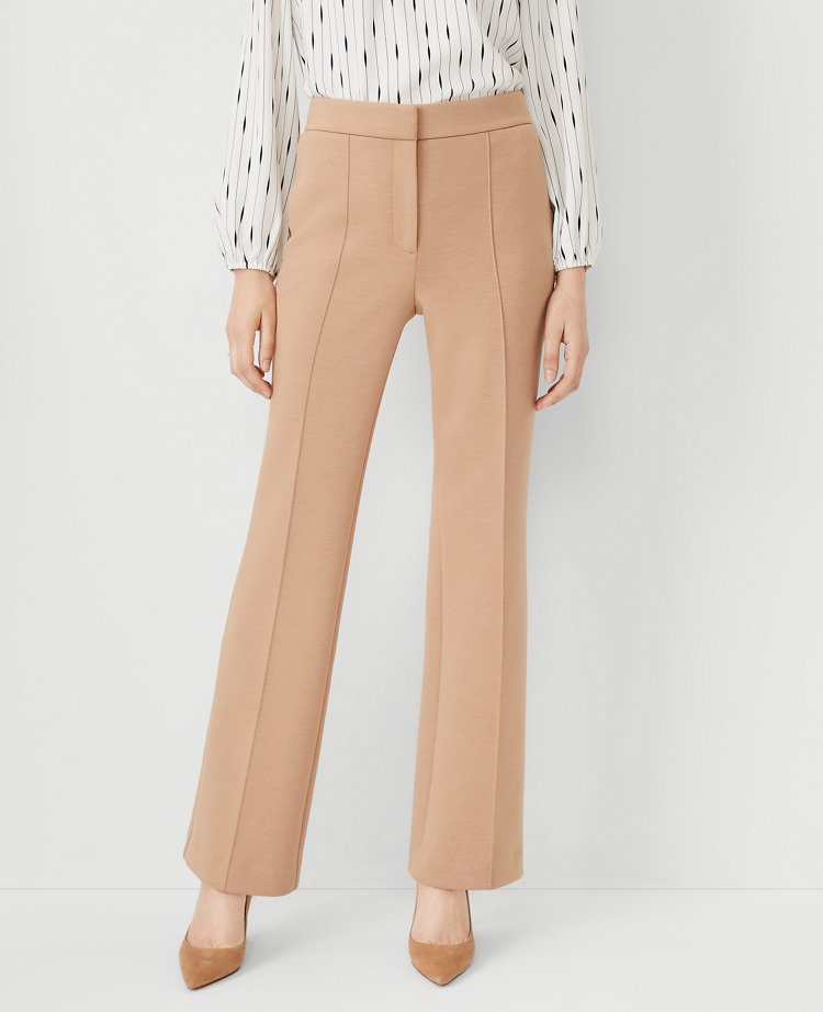 The Petite Pintucked Trouser Pant in Double Knit