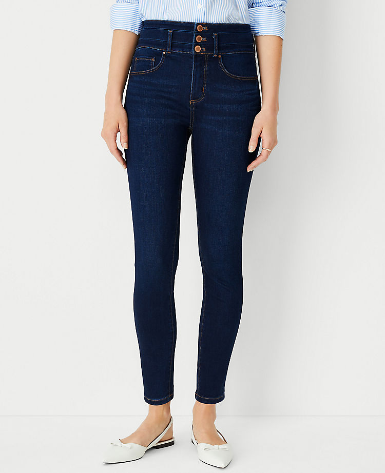 Curvy Sculpting Pocket High Rise Skinny Jeans in Royal Rinse Wash