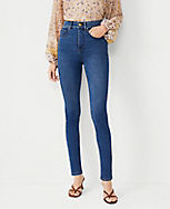 Petite Sculpting Pocket Highest Rise Skinny Jeans in Classic Mid Wash carousel Product Image 3