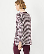 Houndstooth Easy V-Neck Tunic Sweater carousel Product Image 2