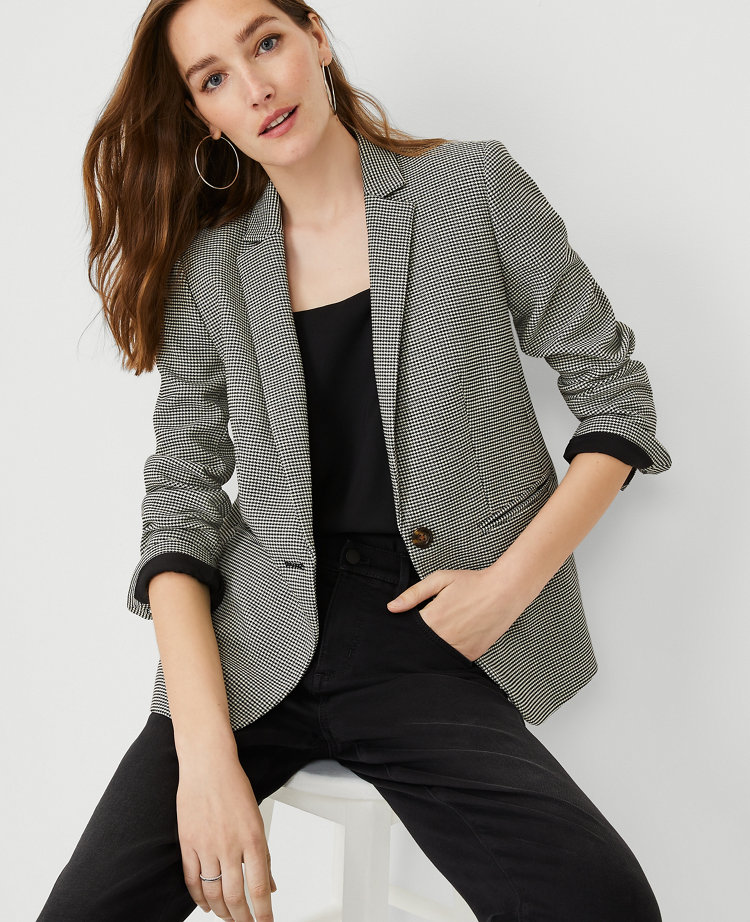 Ann taylor outlet houndstooth jacket