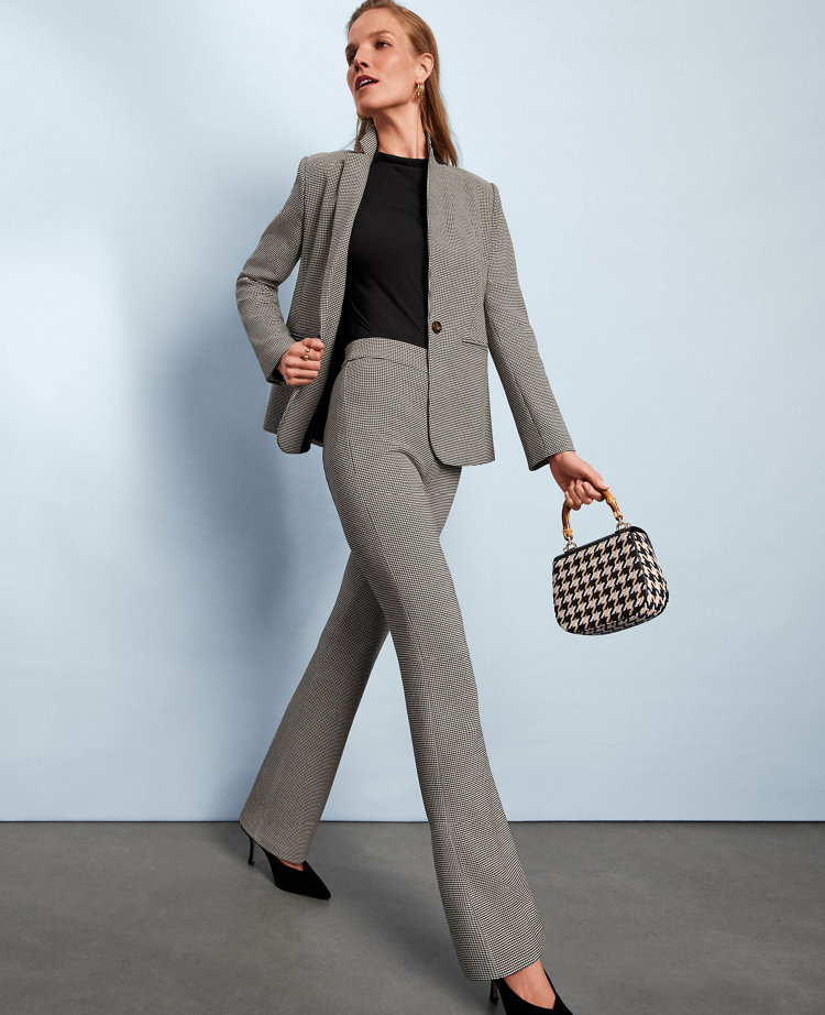 Classic Houndstooth Blazer GOLDEN APRICOT MULTI