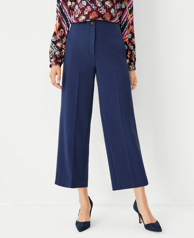 The Petite Kate Wide Leg Crop Pant