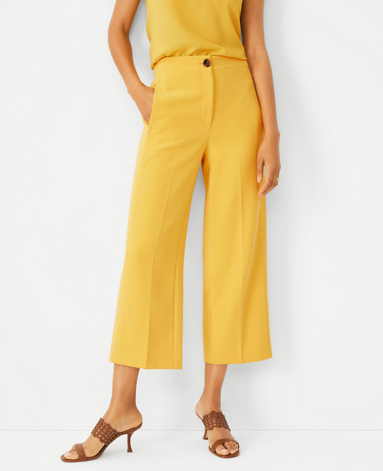 yellow crop pants