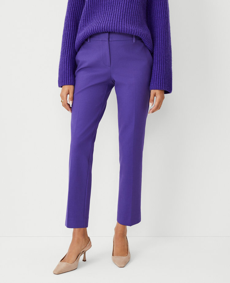 Ann Taylor The Petite Eva Ankle Pant - Curvy Fit In Ultraviolet