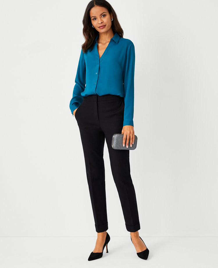 The Petite High Rise Eva Ankle Pant