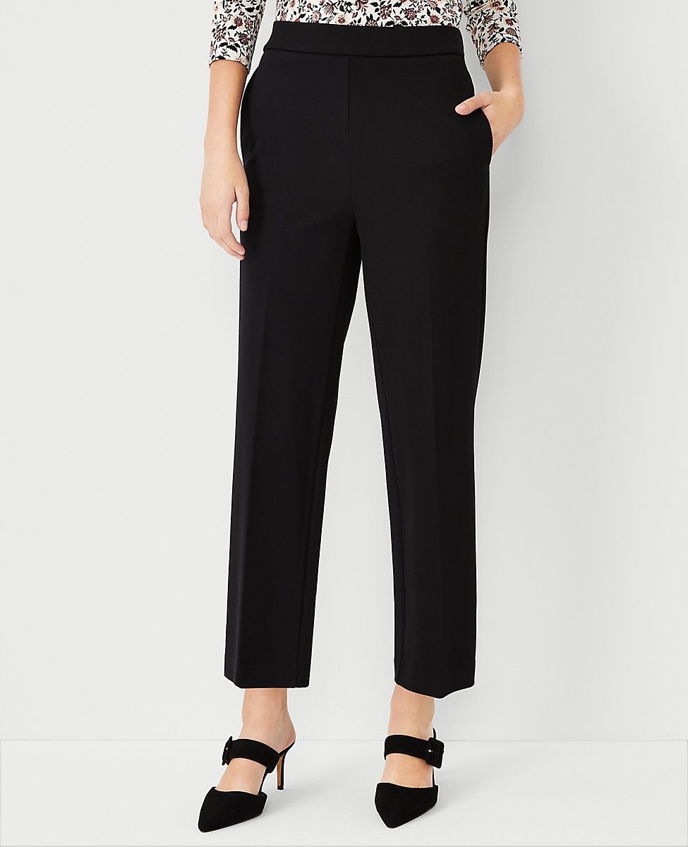 The High Waist Straight Easy Ankle Pant