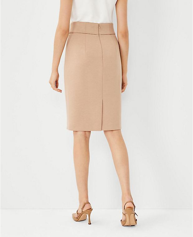 The Tall High Waist Seamed Pencil Skirt in Double Knit