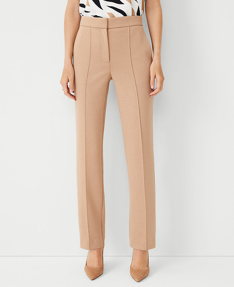 The Petite Sophia Straight Pant in Double Knit