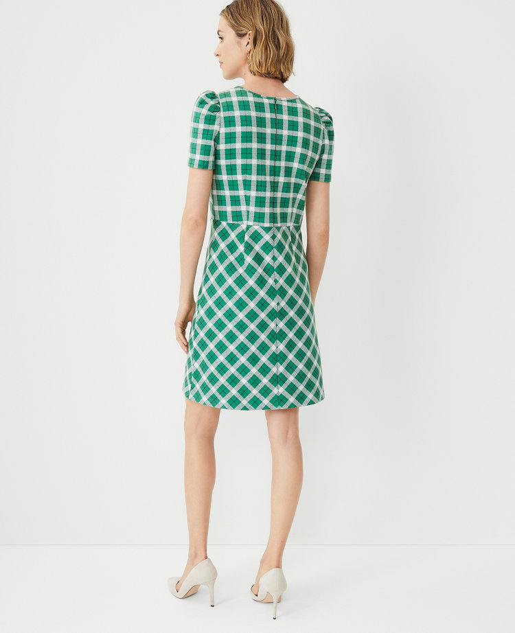 Plaid flare outlet dress