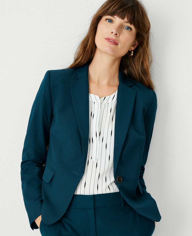 Petite Two-Button Wool Blazer