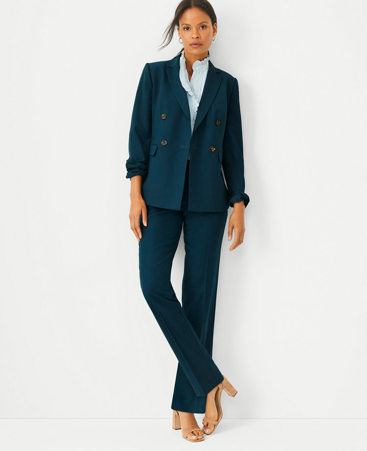 Green wool blend Pant Suit