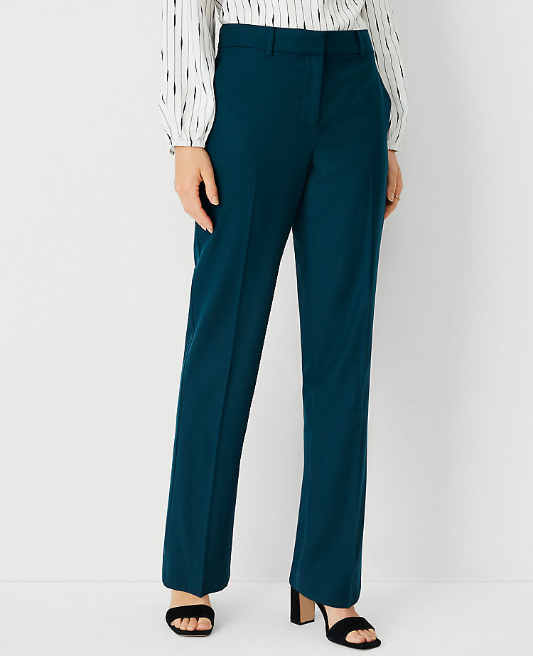 The Petite Sophia Straight Pant in Airy Wool Blend - Classic Fit