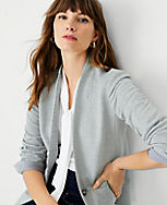 The Petite Cutaway Blazer in Houndstooth Knit carousel Product Image 1