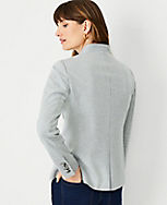 The Petite Cutaway Blazer in Houndstooth Knit carousel Product Image 2
