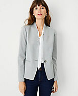 The Petite Cutaway Blazer in Houndstooth Knit carousel Product Image 3