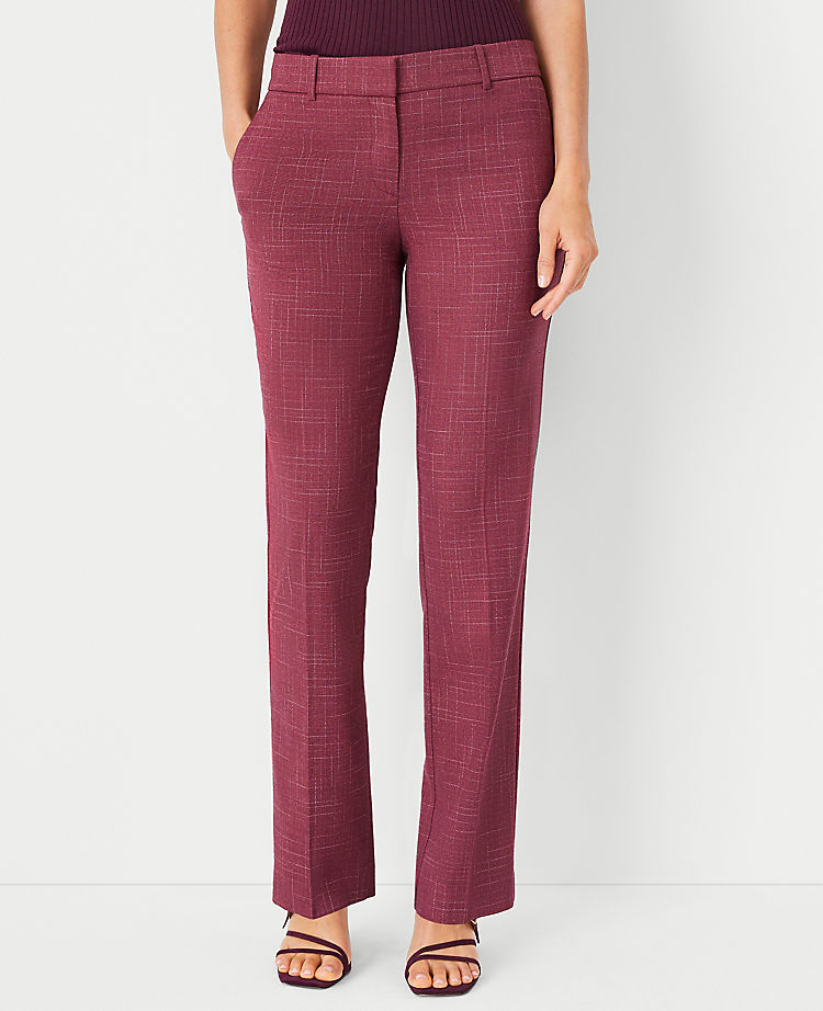 The Tall Sophia Straight Pant in Cross Weave