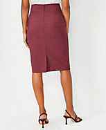 The Tall High Waist Seamed Pencil Skirt in Cross Weave carousel Product Image 2